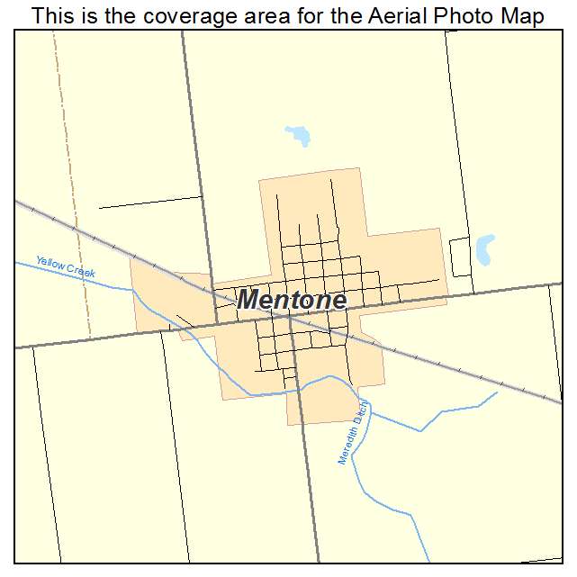 Mentone, IN location map 