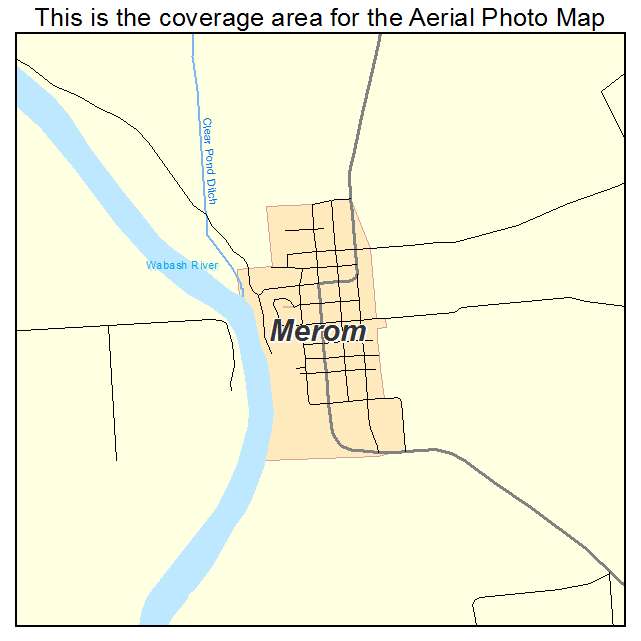 Merom, IN location map 