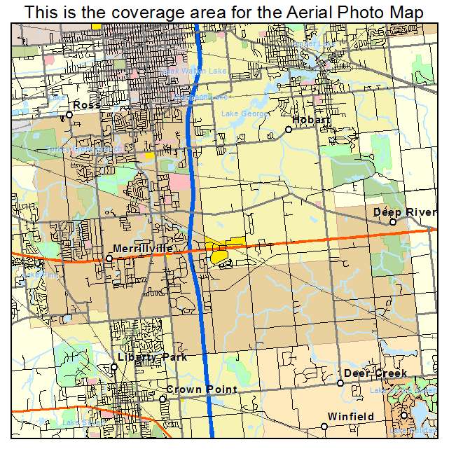 Merrillville, IN location map 