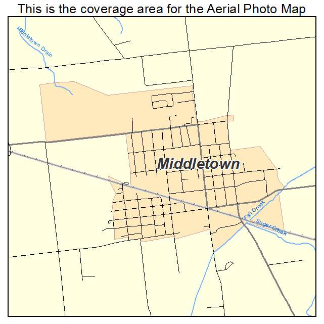 Middletown, IN location map 