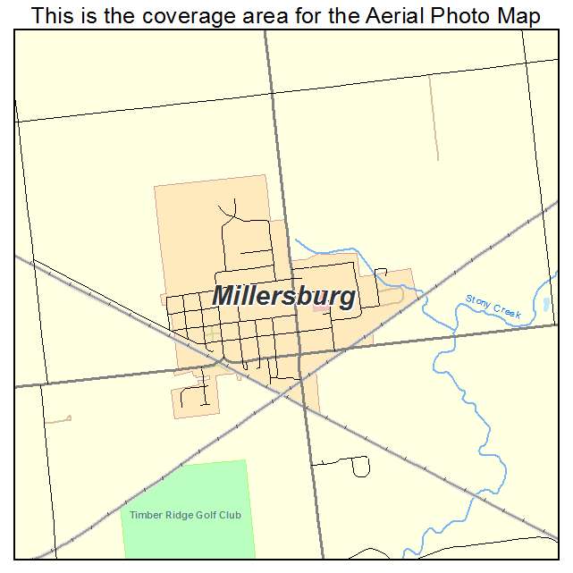 Millersburg, IN location map 