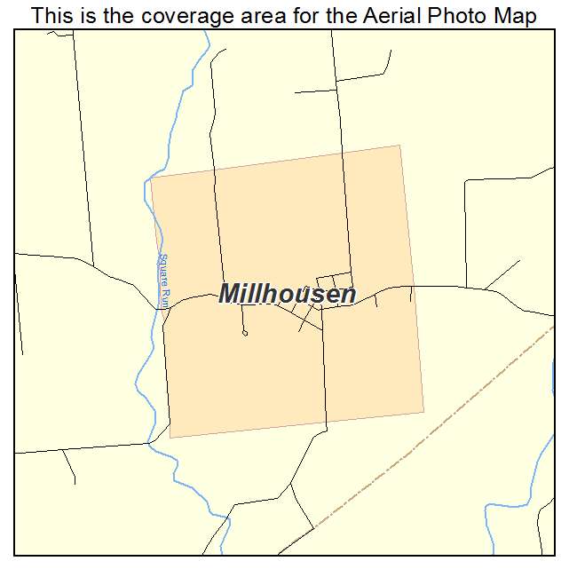 Millhousen, IN location map 