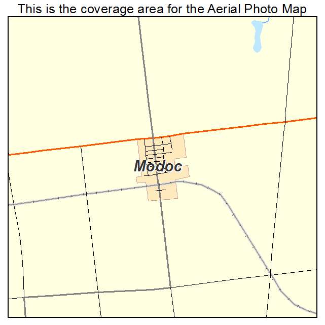 Modoc, IN location map 