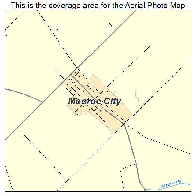Monroe City, IN location map 