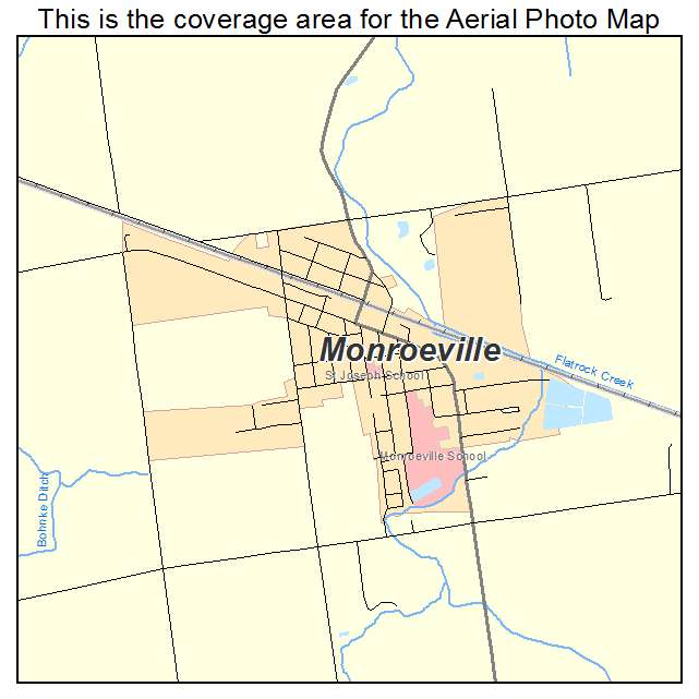 Monroeville, IN location map 