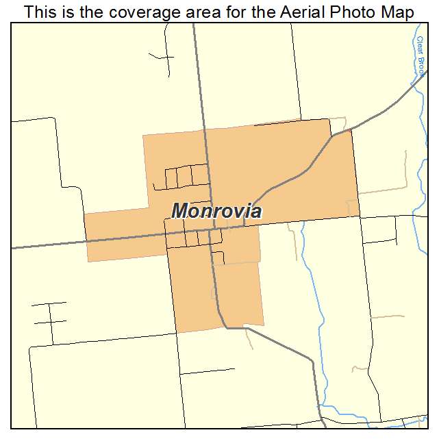Monrovia, IN location map 