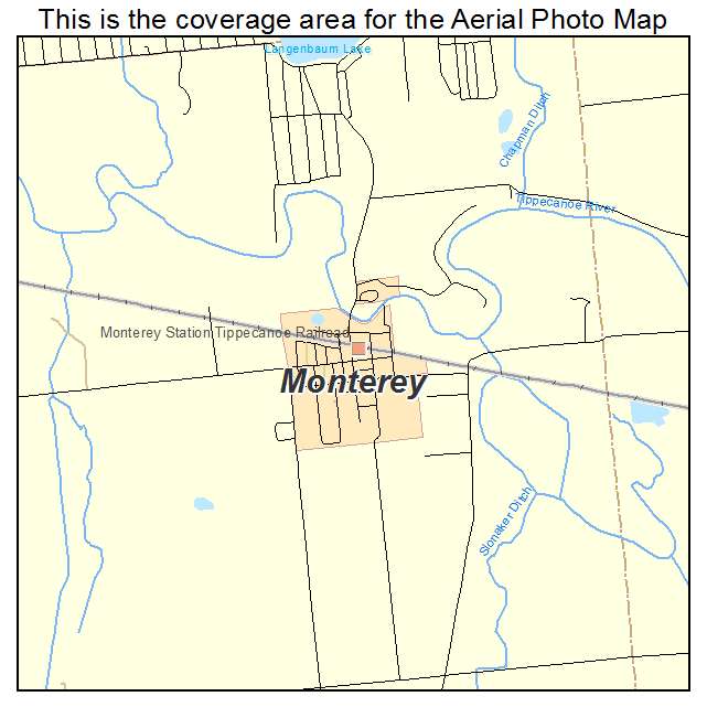 Monterey, IN location map 