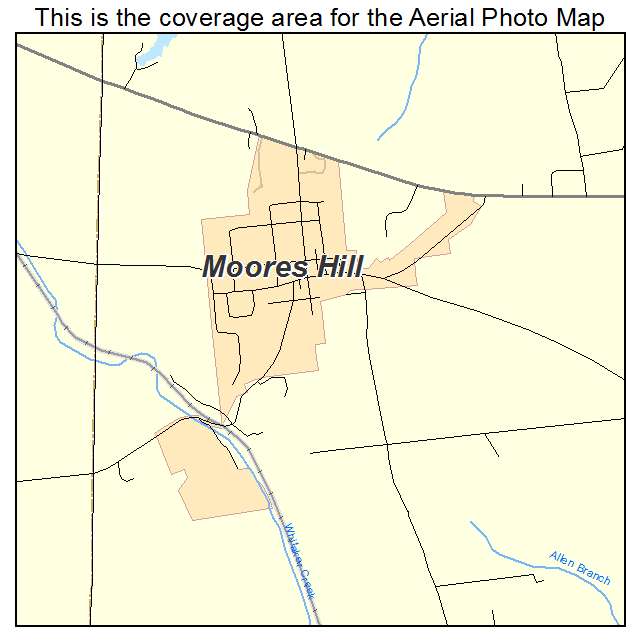 Moores Hill, IN location map 