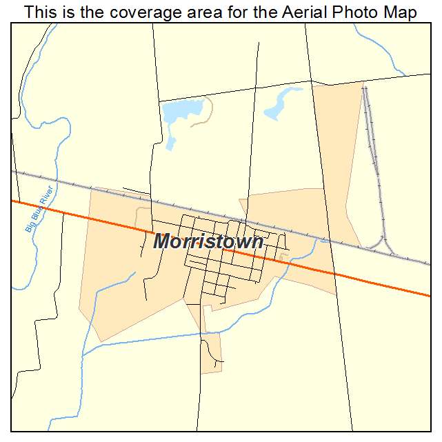Morristown, IN location map 