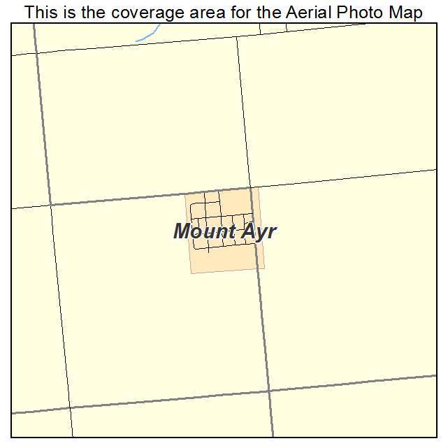 Mount Ayr, IN location map 