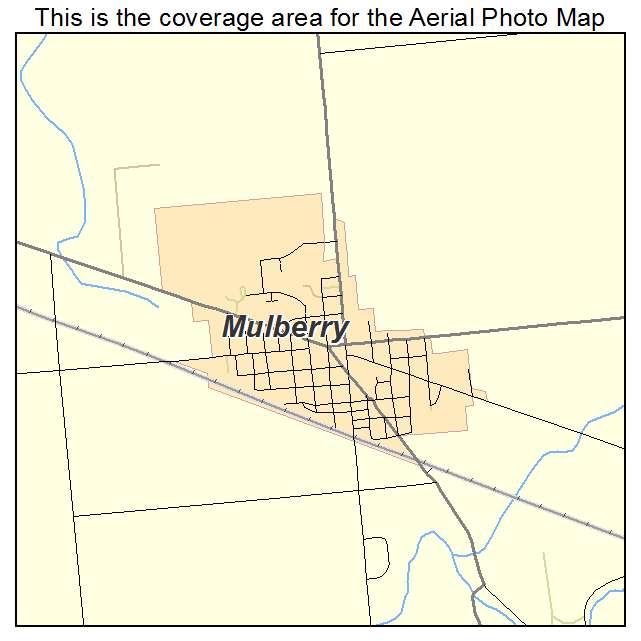 Mulberry, IN location map 
