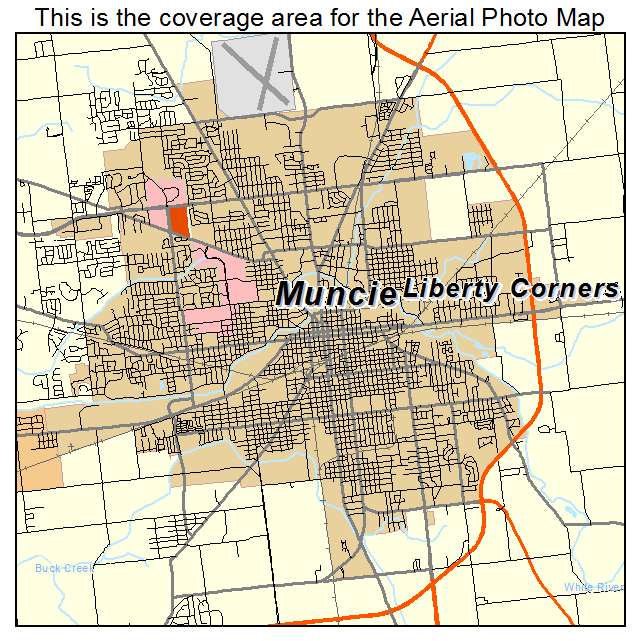 Muncie, IN location map 