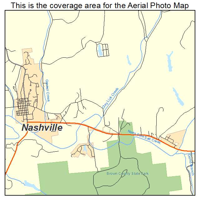 Nashville, IN location map 