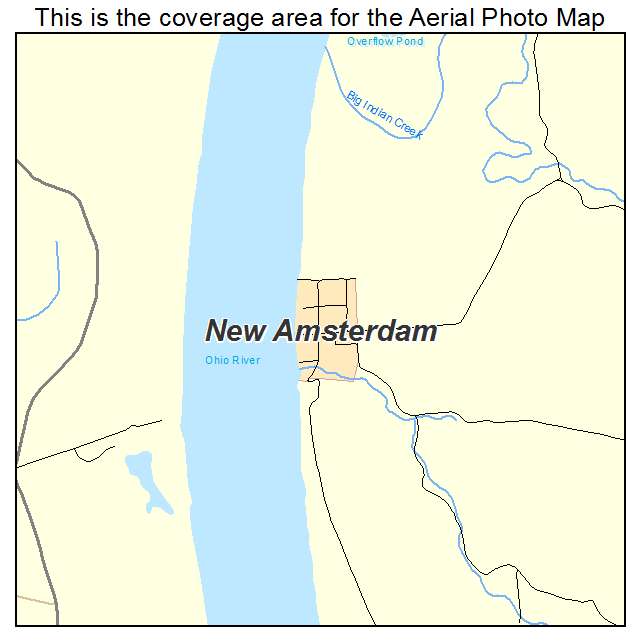 New Amsterdam, IN location map 