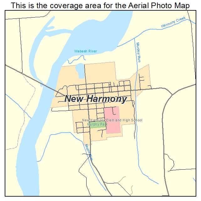 New Harmony, IN location map 