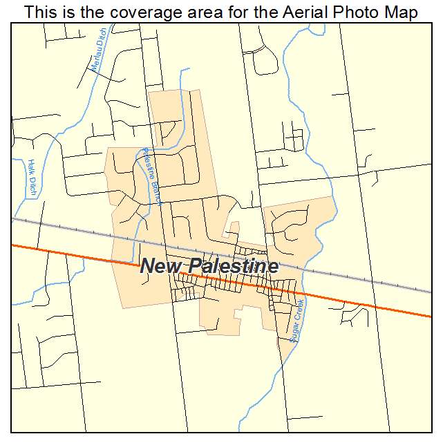 New Palestine, IN location map 