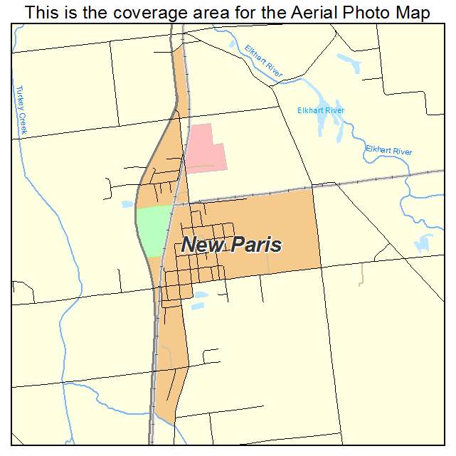 New Paris, IN location map 
