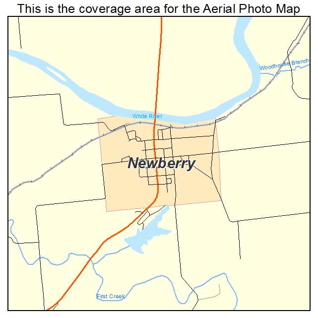 Newberry, IN location map 