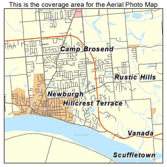 Newburgh, IN location map 