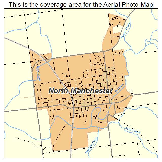 North Manchester, IN location map 