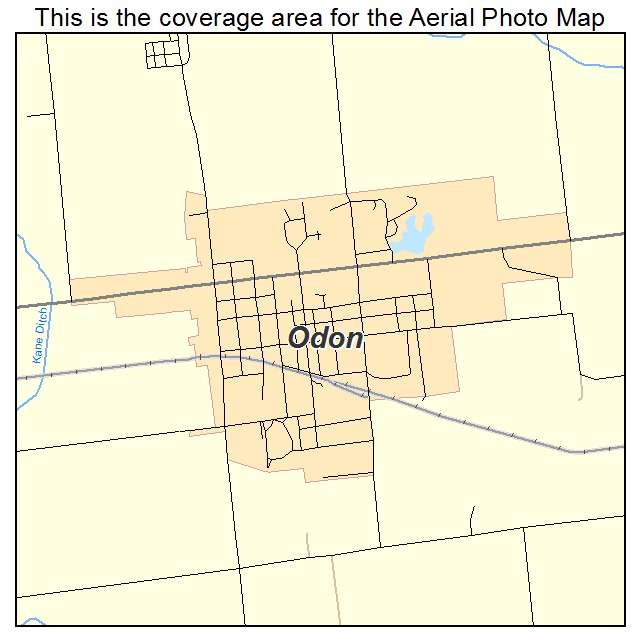 Odon, IN location map 