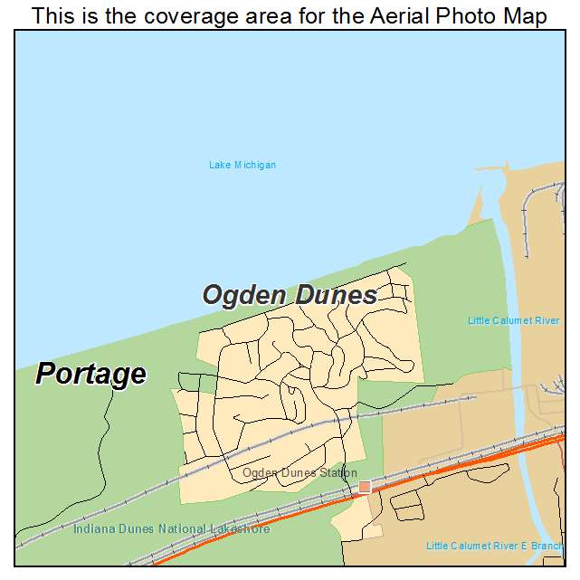 Ogden Dunes, IN location map 