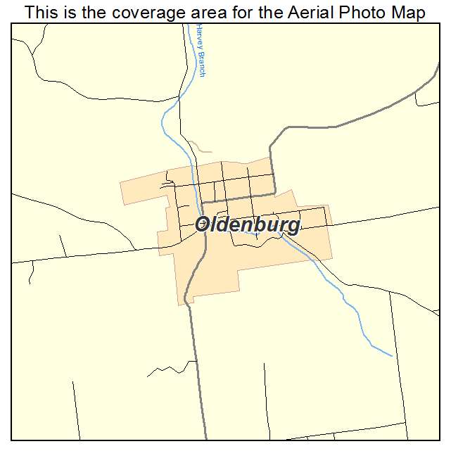 Oldenburg, IN location map 