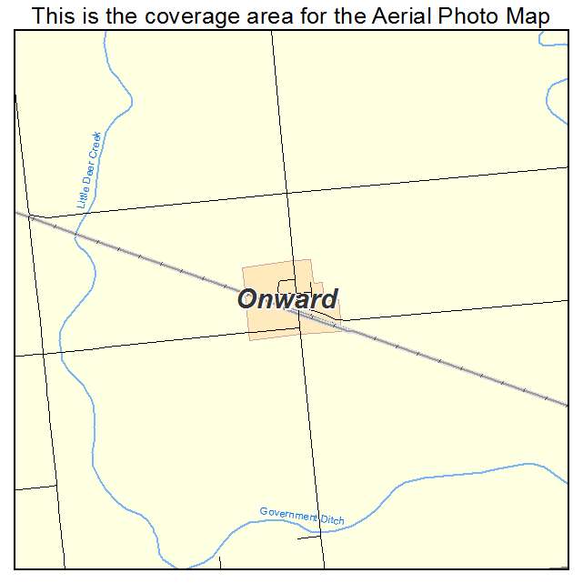 Onward, IN location map 
