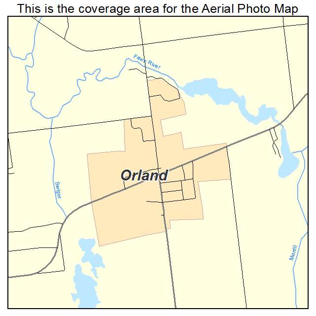 Orland, IN location map 