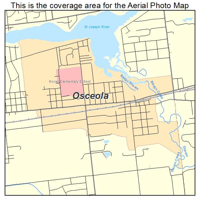 Osceola, IN location map 