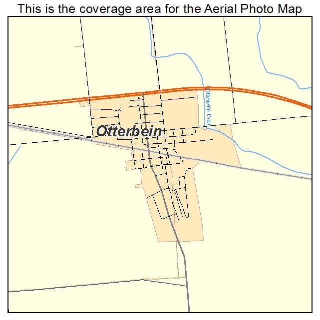 Otterbein, IN location map 