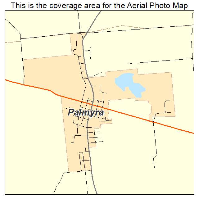 Palmyra, IN location map 