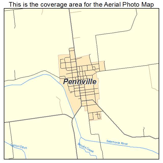 Pennville, IN location map 