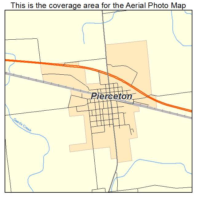 Pierceton, IN location map 
