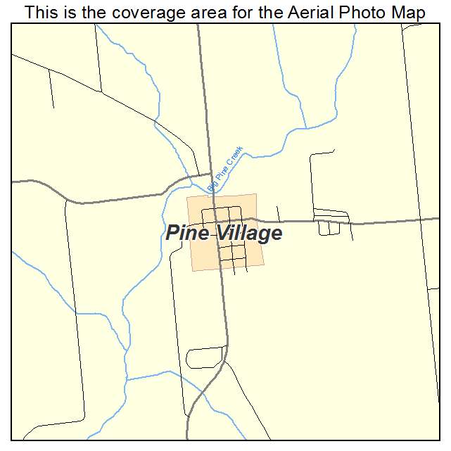 Pine Village, IN location map 