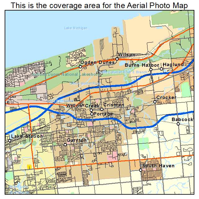 Portage, IN location map 