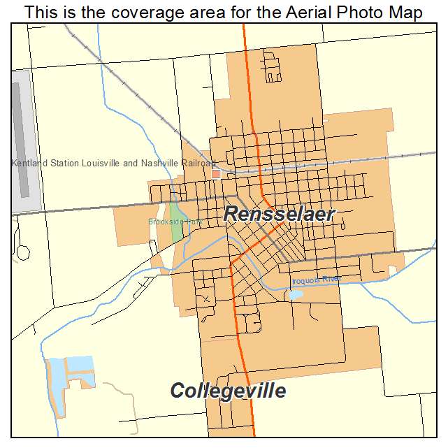 Rensselaer, IN location map 