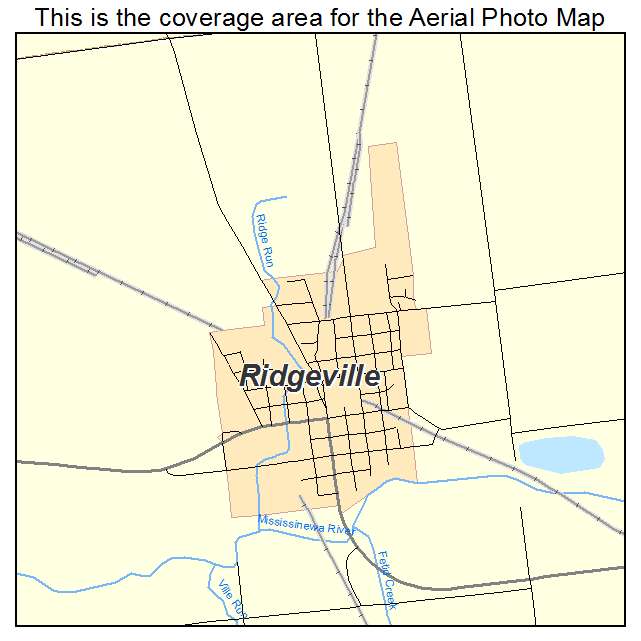 Ridgeville, IN location map 