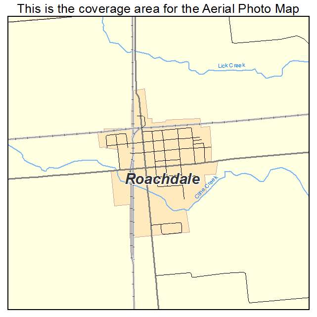Roachdale, IN location map 