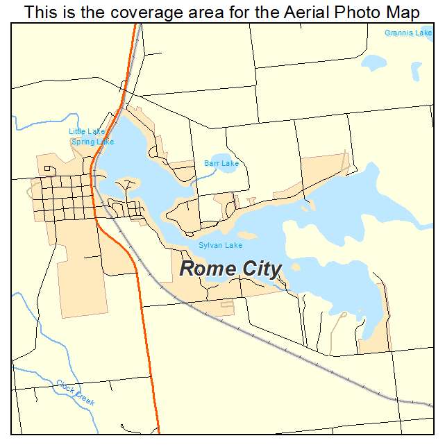 Rome City, IN location map 