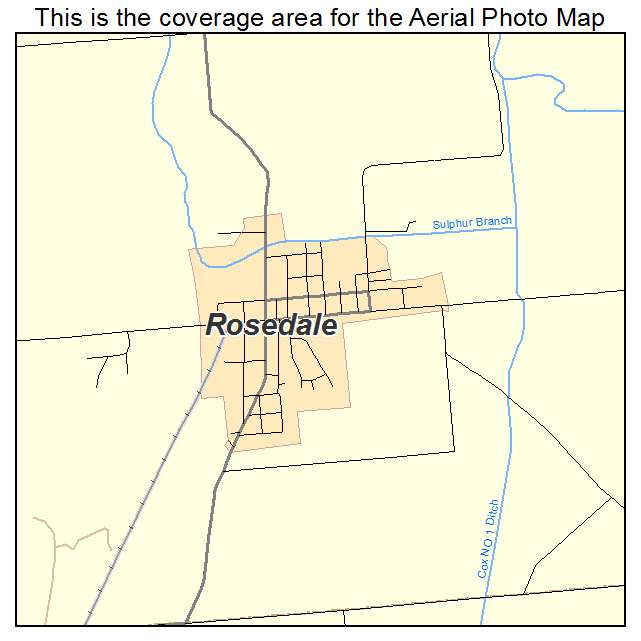 Rosedale, IN location map 
