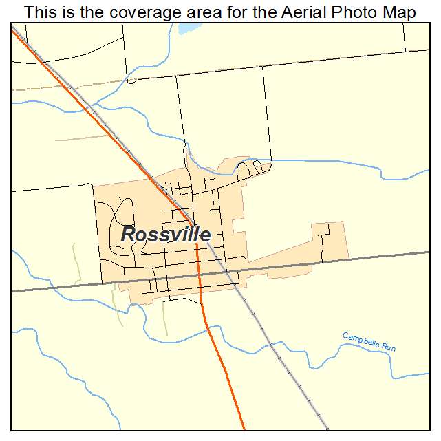 Rossville, IN location map 