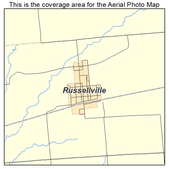 Russellville, IN location map 