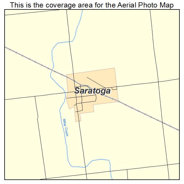 Saratoga, IN location map 