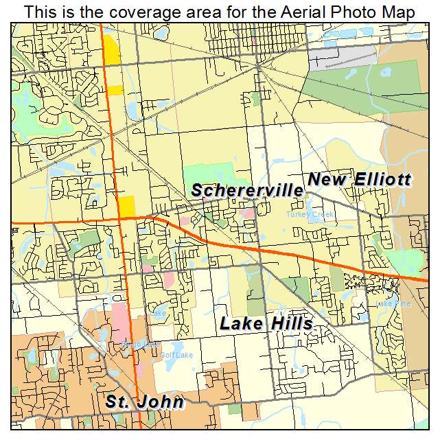 Schererville, IN location map 