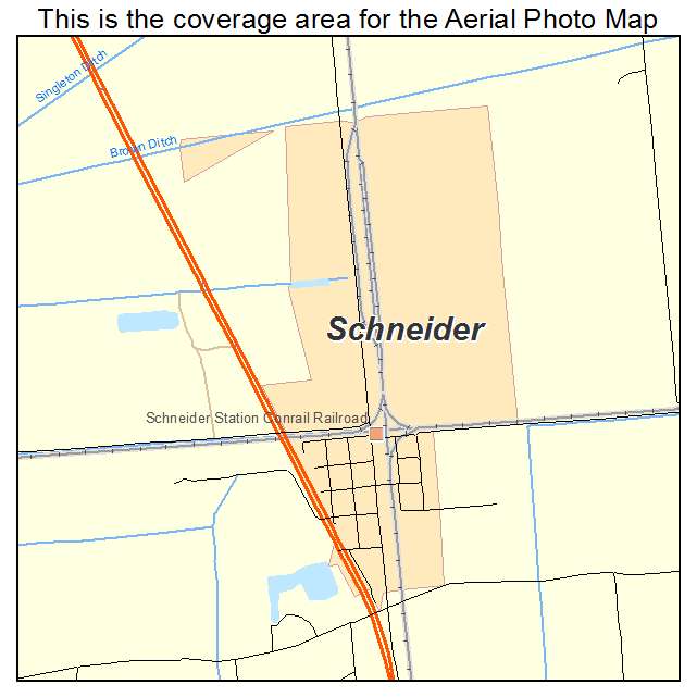 Schneider, IN location map 