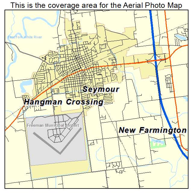 Seymour, IN location map 