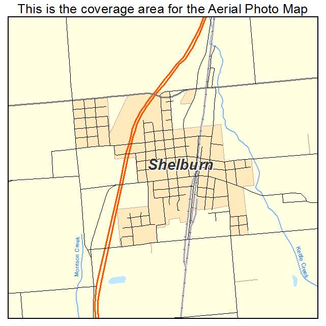 Shelburn, IN location map 
