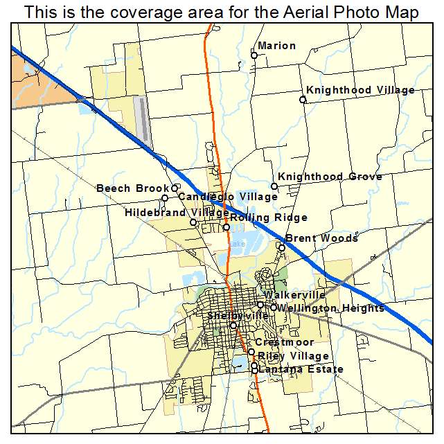 Shelbyville, IN location map 