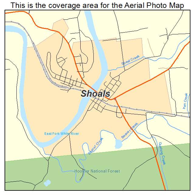 Shoals, IN location map 